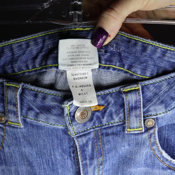 Banana Republic Bronson Stretch Jeans Size 4 Medium Wash Bootcut - Picture 4 of 6